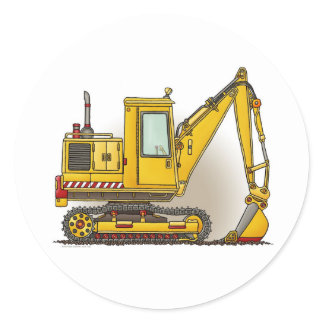 Digger Shovel Construction Sticker