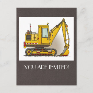 Digger Shovel Invitation
