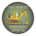 Digger Shovel Operator Quote Kids Sticker