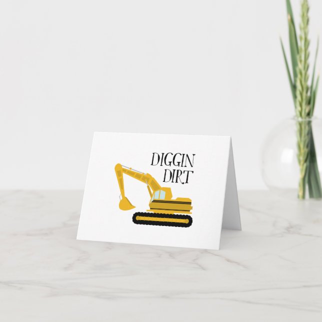 Diggin Dirt Letterpress Thank You Card (Front)