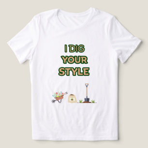 DIGGIN' YOU WHITE GARDEN HUMOROUS GRAPHIC WOMEN'S Tri-Blend SHIRT