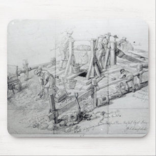 Digging a well in Lower Bedford Place, London Mouse Pad