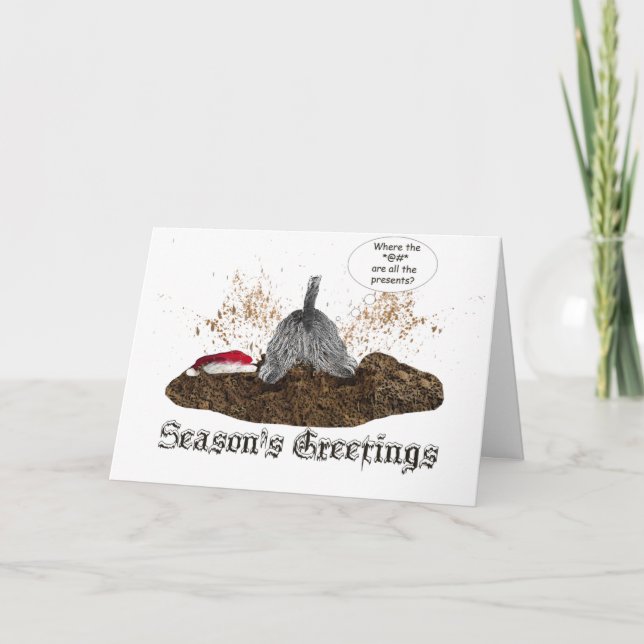 Digging for Christmas Holiday Card (Front)