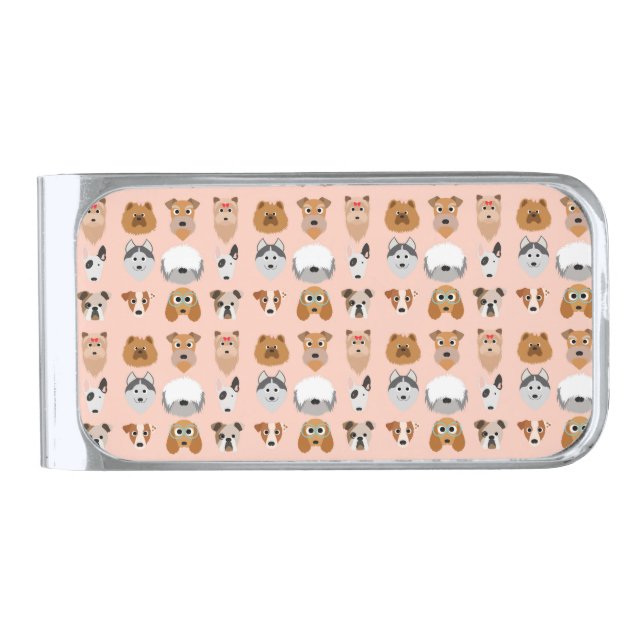 Diggity Do Dog Silver Finish Money Clip (Front)