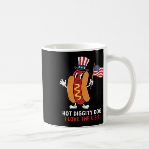 Diggity Dog I Love The Usa Patriotic Hot_dog 4th O Coffee Mug