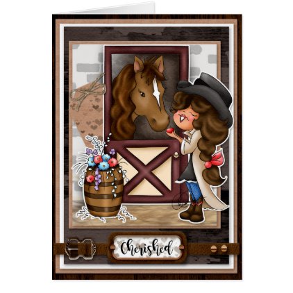 Digi Doodles Cherished Horse Whisperer Card