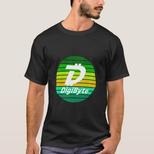 Digibyte Crypto Green Sunset Dgb Cryptocurrency Co T_Shirt