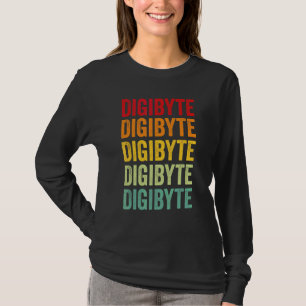 Digibyte Crypto Rainbow Text Design T-Shirt