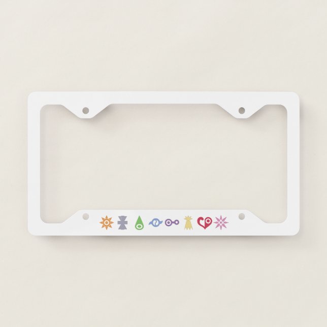 Digimon Crests: License Plate Frame (Front)