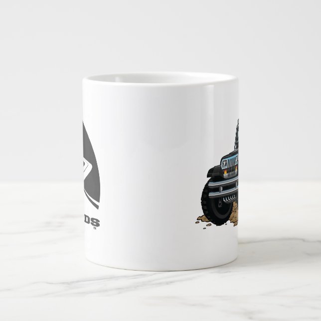 DigiRods Rat Rod Racer Black 4x4 Off Road Vehicle Giant Coffee Mug (Front)