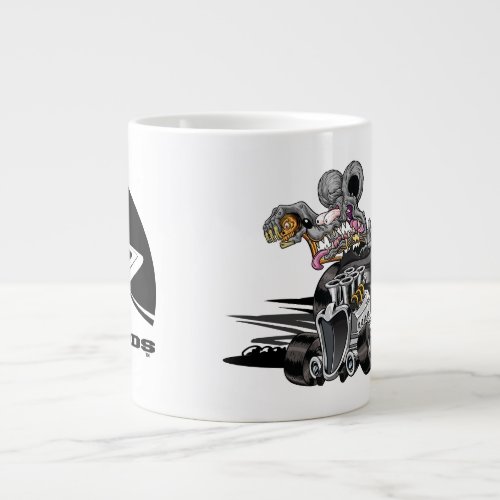 DigiRods Rat Rod Racer Flaming Hot Rod Cartoon Giant Coffee Mug