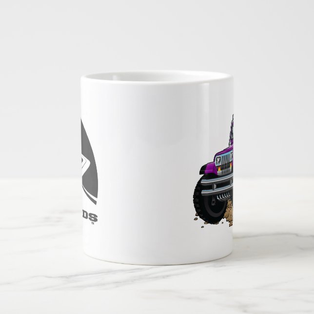 DigiRods Rat Rod Racer Purple 4x4 Off Road Vehicle Giant Coffee Mug (Front)