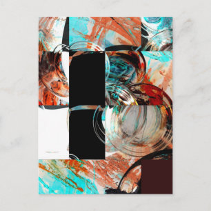 Digital Abstract Artwork Postcard
