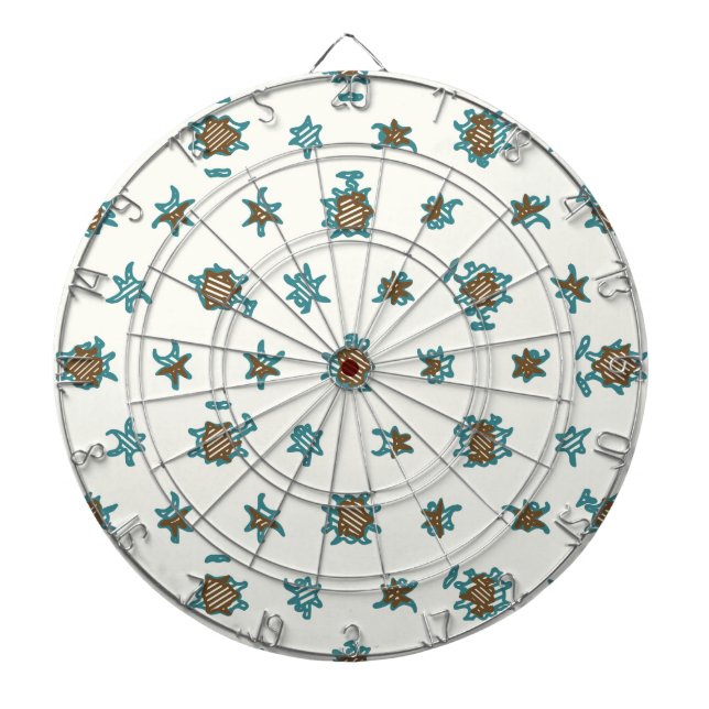 Digital abstract background.Geometric pattern Dartboard With Darts (Front)