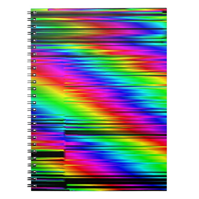 Digital Abstract: Multicolor Graphic Design. Notebook (Front)