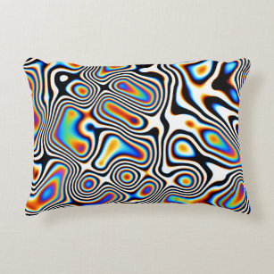 Digital Abstract Vibrant Festive Background Accent Pillow