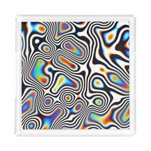 Digital Abstract Vibrant Festive Background Acrylic Tray