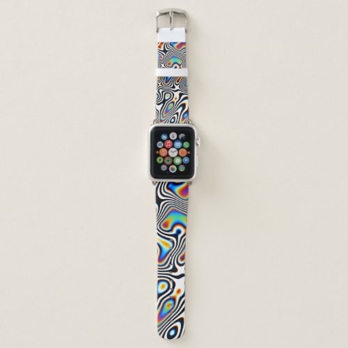 Digital Abstract Vibrant Festive Background Apple Watch Band