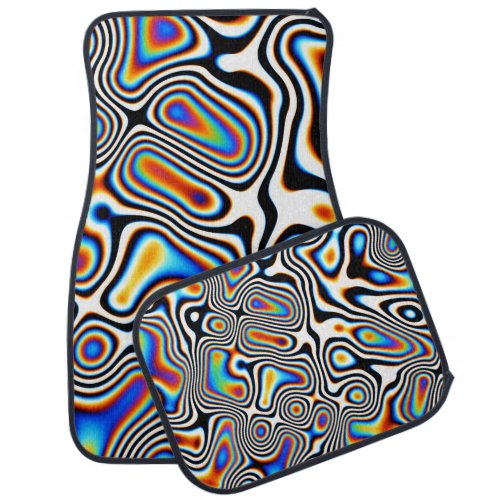Digital Abstract Vibrant Festive Background Car Floor Mat