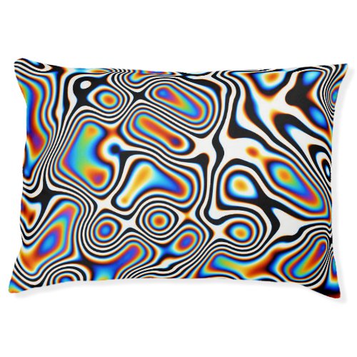 Digital Abstract Vibrant Festive Background Pet Bed