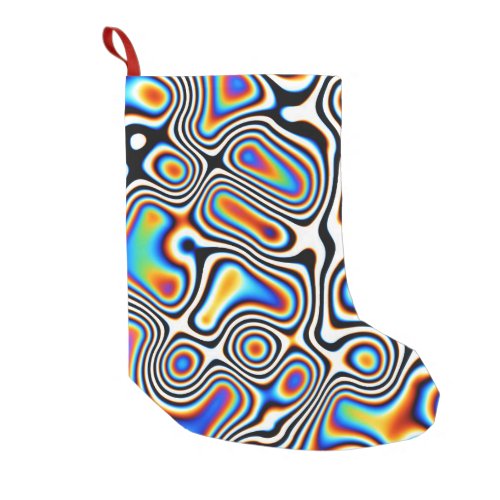 Digital Abstract Vibrant Festive Background Small Christmas Stocking