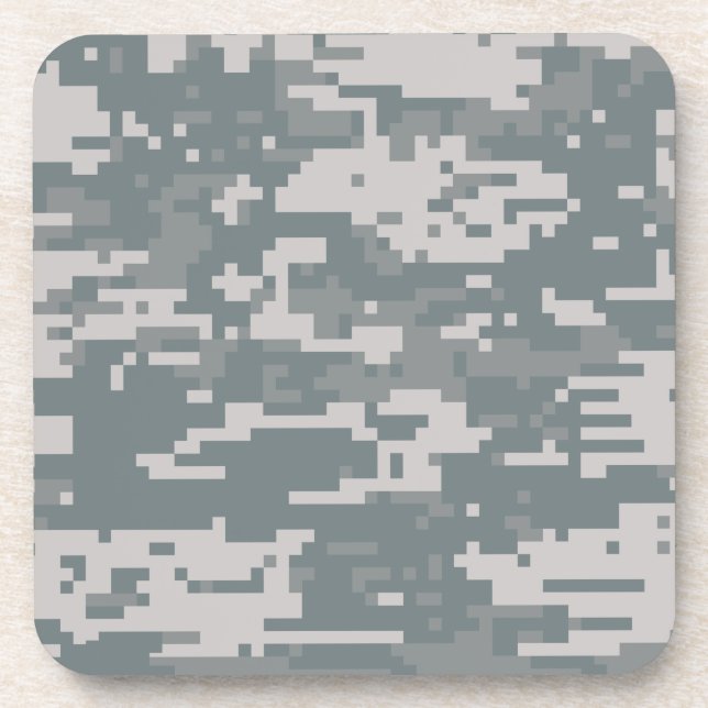 Digital ACU Camoflage Beverage Coaster (Front)