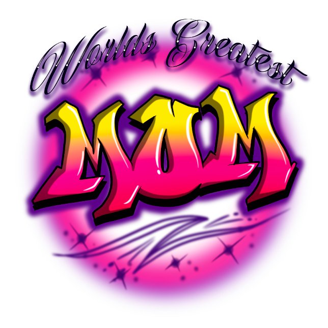 Digital airbrush greatest mom design T-Shirt (Creator Uploaded)