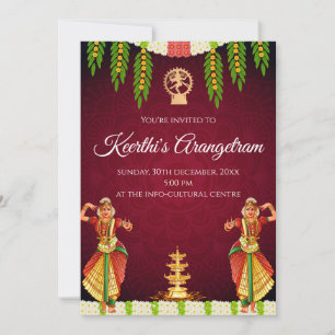Digital Arangetram & Bharatnatyam invitations