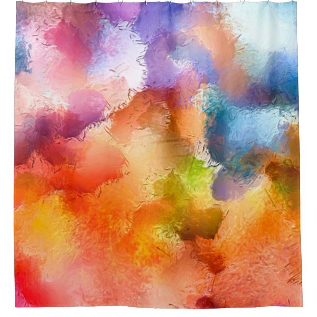 Digital art abstract pattern. Hand drawing modern  Shower Curtain (Front)