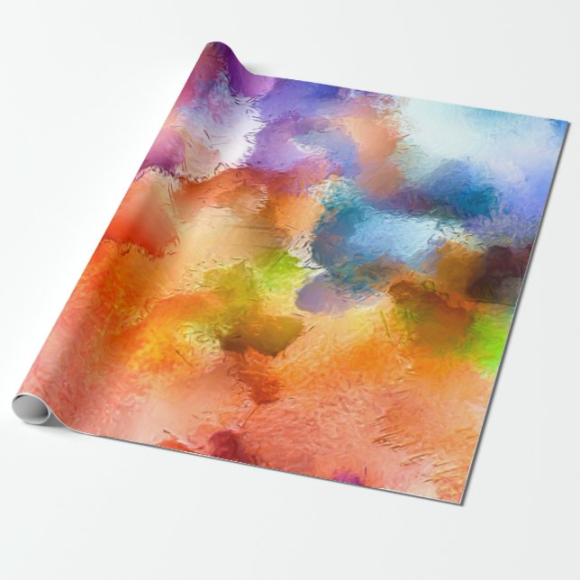 Digital art abstract pattern. Hand drawing modern  Wrapping Paper (Unrolled)