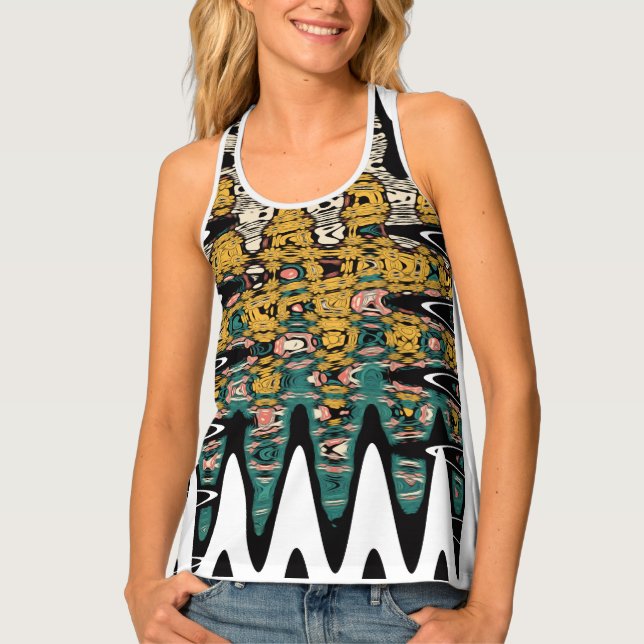 digital art birds tank top (Front)
