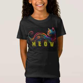 Digital art cat t-shirt for KIDS