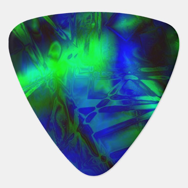Digital Art Cool Modern Abstract Pattern Guitar Pick (Front)