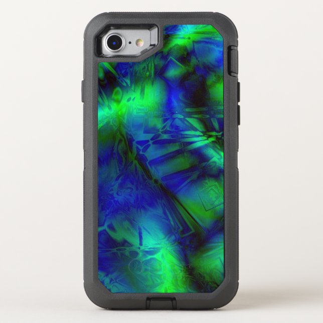 Digital Art Cool Modern Abstract Pattern Otterbox iPhone Case (Back)