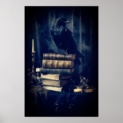 Digital Art Crow Poster