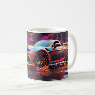 Digital Art Fast Drifting Sports Car Coffee Mug