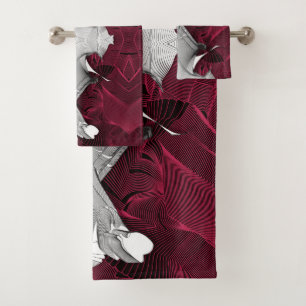 Digital Art Figure Bath Towel Set