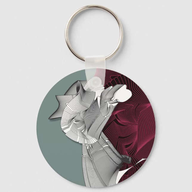 Digital Art Figure Keychain (Front)