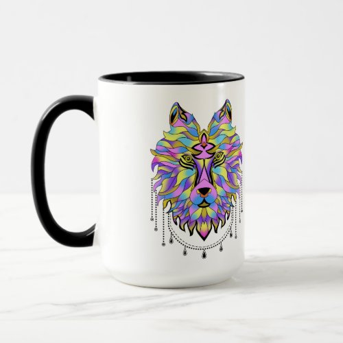 digital art fox mug