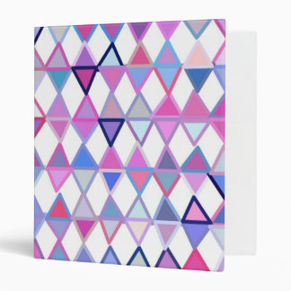 Digital Art Gliftex Abstract Geometric Diamonds 3 Ring Binder