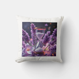 Digital art Lavender Time Throw Pillow