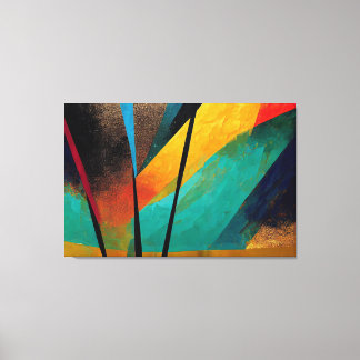 Digital Art of Abstract Orange & Black for canvas Print