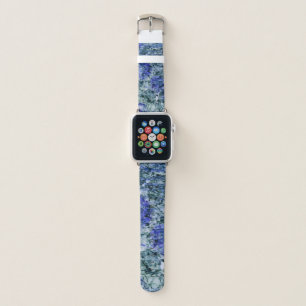 Digital art of blue watercolor abstract background apple watch band