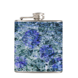 Digital art of blue watercolor abstract background flask