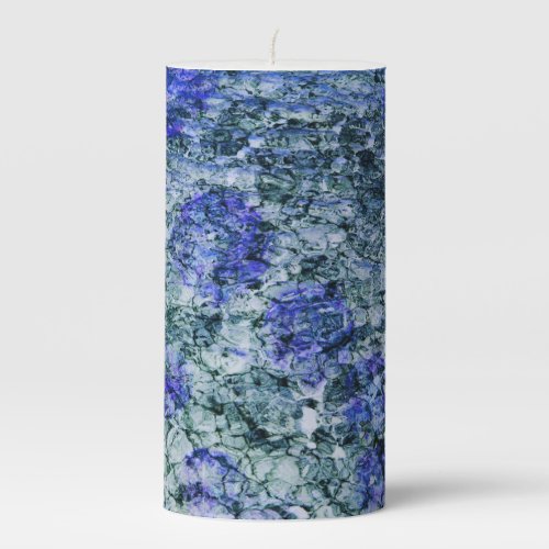Digital art of blue watercolor abstract background pillar candle