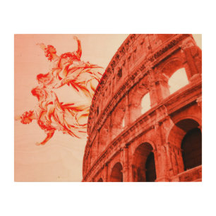 Digital art of Colosseum and statues / sculptures