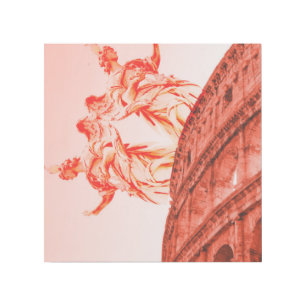 Digital art of Colosseum and statues / sculptures