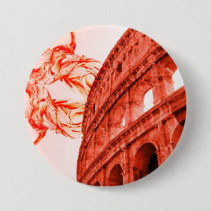Digital art of Colosseum and statues / sculptures Button