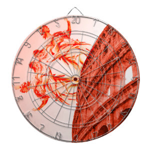 Digital art of Colosseum and statues / sculptures Dart Board