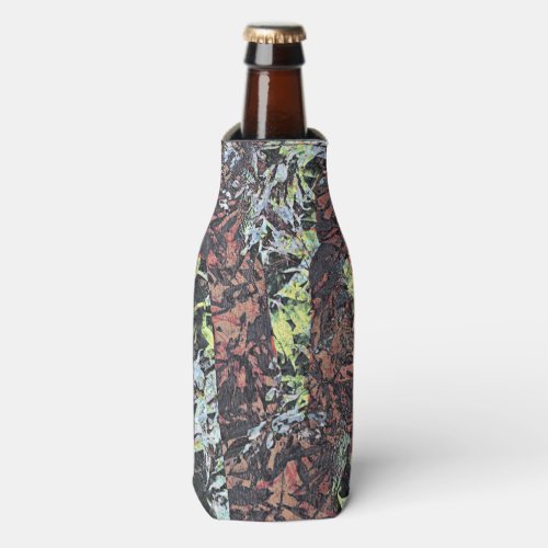 Digital art of floral flower pattern with tree bottle cooler